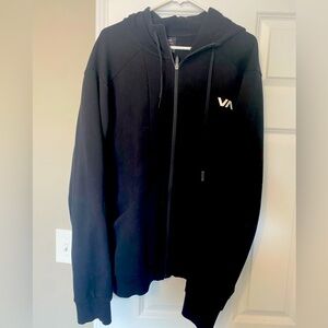 RVCA Black Full-Zip Hoodie